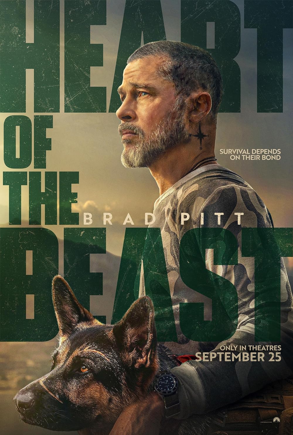affiche film heart of the beast brad pitt