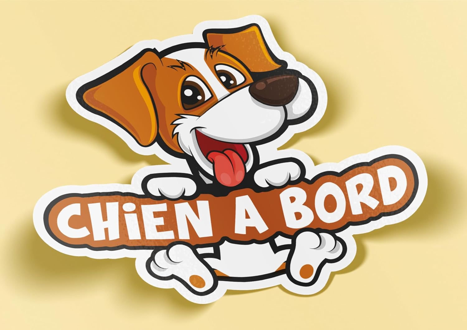autocollant chien a bord