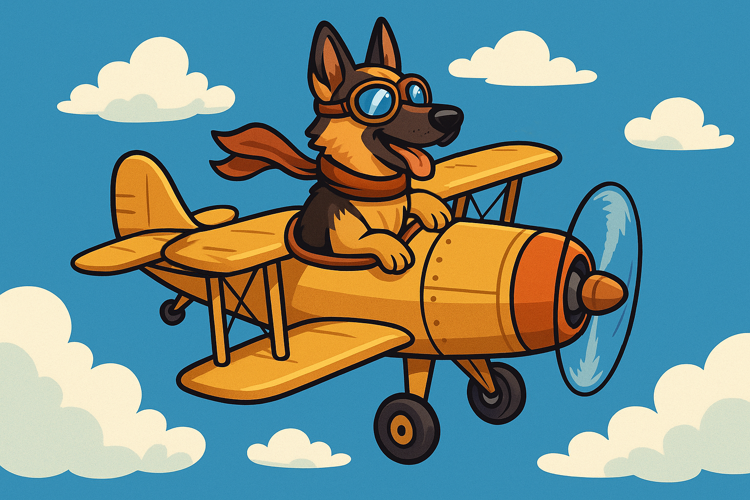 berger allemand voyageur en avion dessin humoristique