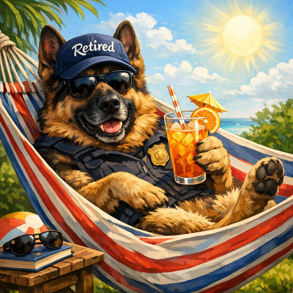 chien policier retraite adoption maison repos chien police France