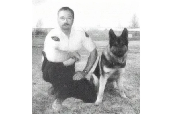 Chip, Berger Allemand chien policier de la GRC à Hope au Canada