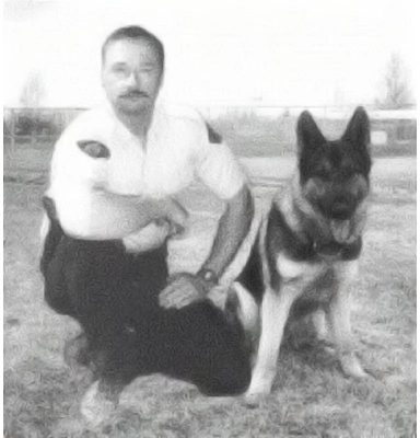 Chip, Berger Allemand chien policier de la GRC à Hope au Canada