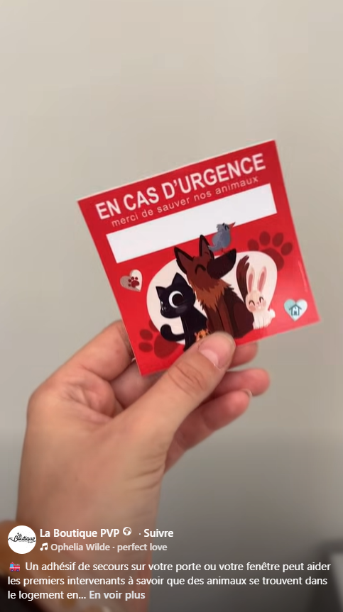 sticker pet alert